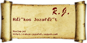 Rákos Jozafát névjegykártya